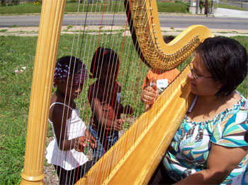 Harp player