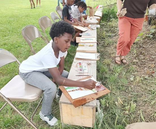 Artwork outside for children